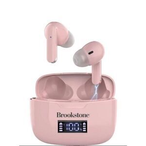 Brookstone Earbuds NEW Elite Touch True Wireless Pro Pink